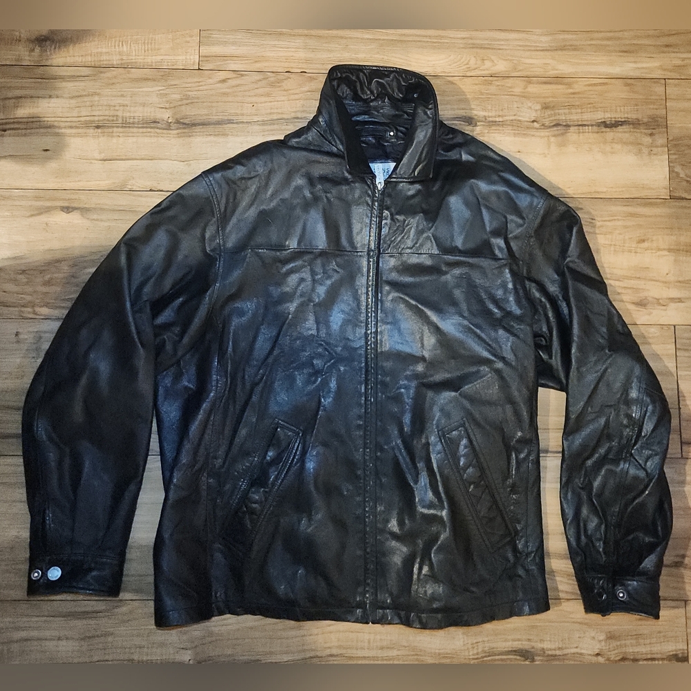 Vintage Wilsons Leather Jacket XL Men's Black *EXCELLENT NO WEARS*